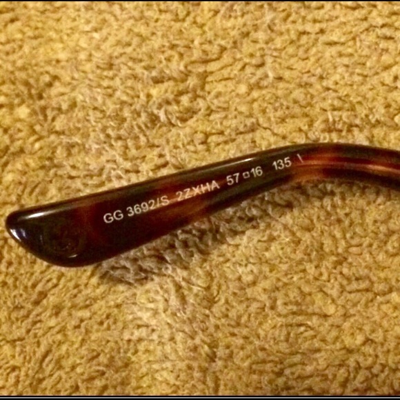 GUCCI Gold Plated CatEye Acetate Frame Sunglasses - Picture 5 of 10